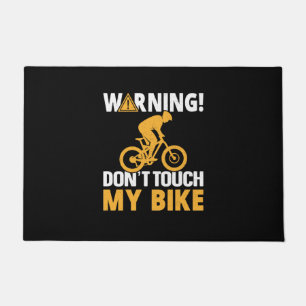 Een waarschuwing voor fietsen Tik niet op mijn bij Deurmat