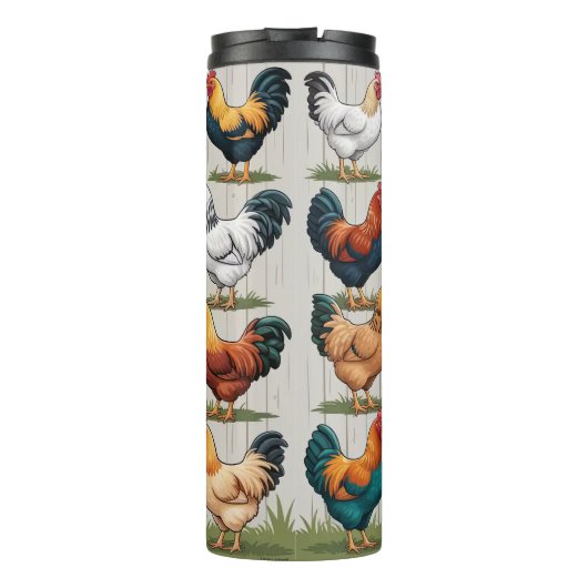 Een waarschuwing voor kippen thermosbeker (Achterkant)