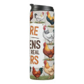 Een waarschuwing voor kippen thermosbeker (Geroteerd rechts)