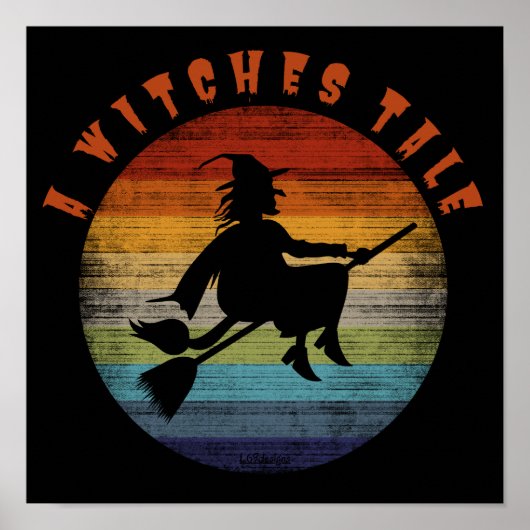 Een WACHTE TALE grappige heksenhalloween Poster (Voorkant)