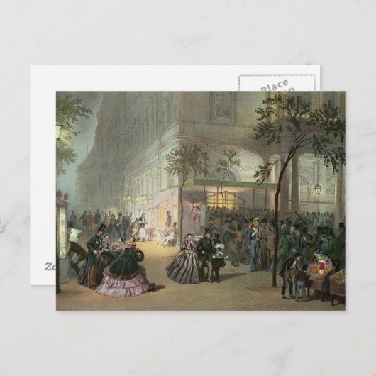 Een wachtrij in het theater de l'Ambigu-Comique Briefkaart (Voorkant / Achterkant)