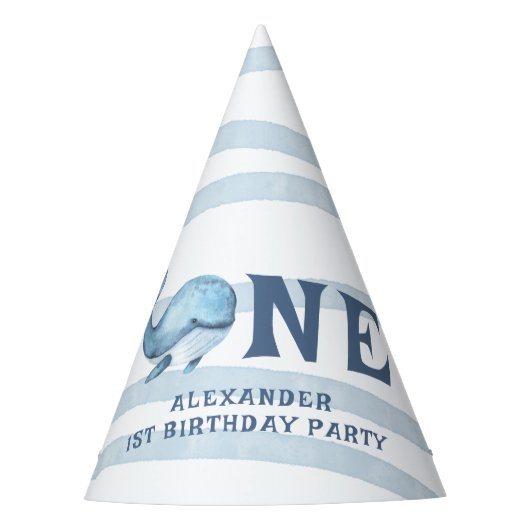 EEN WALVIS 1e Verjaardag Onder De Zee Feesthoedjes (Voorkant)