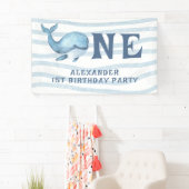 EEN WALVIS 1e verjaardag onder de zee Spandoek (Insitu)
