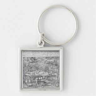 Een walvis aansluiten sleutelhanger