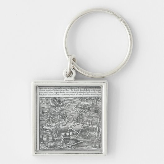 Een walvis aansluiten sleutelhanger (Voorkant)