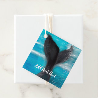 Een walvis bedankjes labels