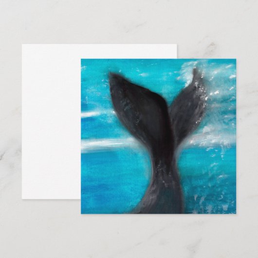 Een walvis bedankkaart (Voorkant / Achterkant)