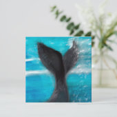 Een walvis bedankkaart (Staand voorkant)