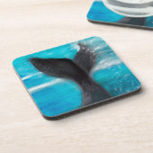 Een walvis bier onderzetter (Linkerzijde)