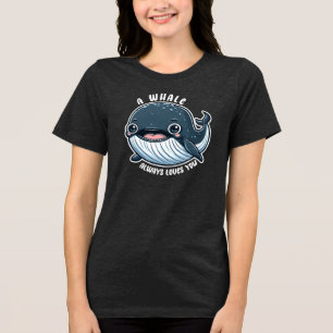 Een walvis houdt altijd van jou Geschenk voor walv Tri-Blend Shirt