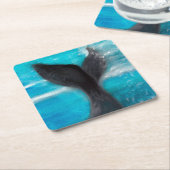 Een walvis kartonnen onderzetters (Schuin)