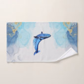 Een walvis met blauwe goudvloeistof in de Alcohol Bad Handdoek (Handdoek)