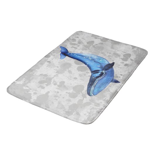Een walvis op de textuur van het Grunge Papier met Badmat (Gekanteld)