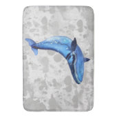 Een walvis op de textuur van het Grunge Papier met Badmat (Voorkant Verticaal)