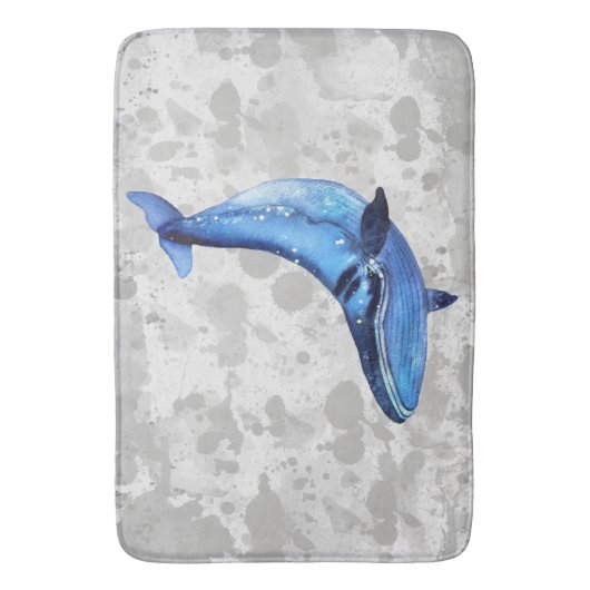 Een walvis op de textuur van het Grunge Papier met Badmat (Voorkant Verticaal)