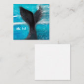 Een walvis op maat notitiekaartje (Voorkant / Achterkant)