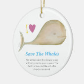 Een walvis opslaan, een planeet opslaan keramisch ornament (Links)