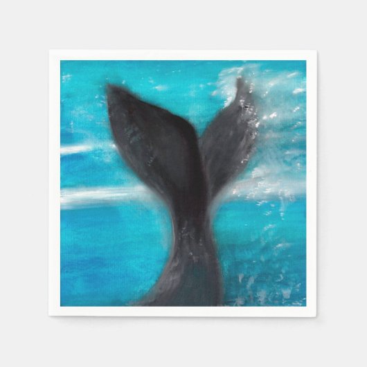 Een walvis servet (Voorkant)