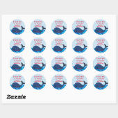 Een walvis van een Baby showers Sticker (Vel)