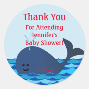 Een walvis van een Baby showers Sticker