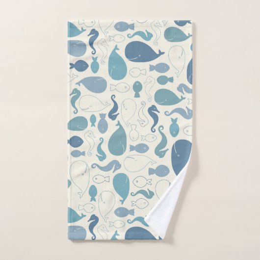Een walvis van een badtijd handdoek set (Handdoek)