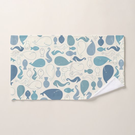 Een walvis van een badtijd handdoek set (Handdoek)
