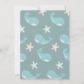 Een walvis van een goede tijd Blue Boy Baby shower Kaart (Achterkant)