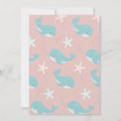 Een walvis van een goede tijd Roze meisje 1e verja Kaart (Achterkant)