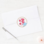 Een walvis van een Sticker van de Birthday Round (Envelop)