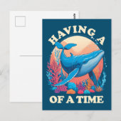 Een walvis van een tijd - Grappig Quote Briefkaart (Voorkant / Achterkant)