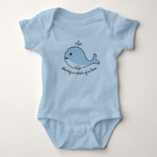 Een walvis van een Time Blue Romper