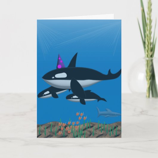 Een walvis van een verjaardag kaart (Voorkant)
