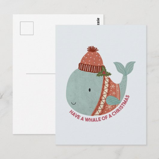 Een walvis voor kerstmis hebben briefkaart (Voorkant / Achterkant)