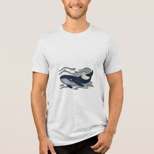 Een walvis zwemt, Tri-Blend shirt