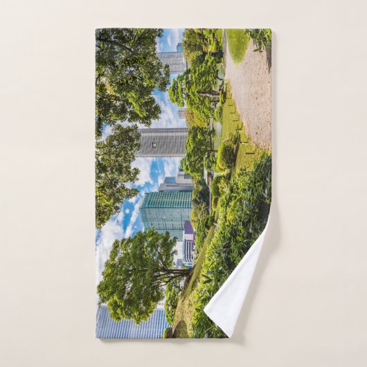 Een wandeling door Hama Rikyu tuinen, Tokio Bad Handdoek (Handdoek)