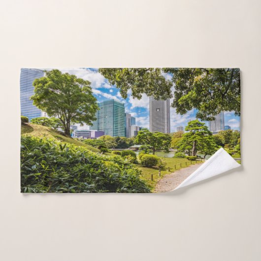 Een wandeling door Hama Rikyu tuinen, Tokio Bad Handdoek (Handdoek)