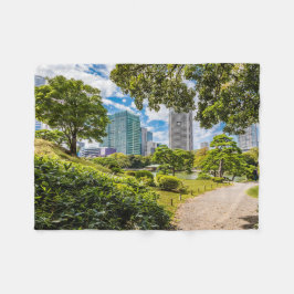 Een wandeling door Hama Rikyu tuinen, Tokio Fleece Deken