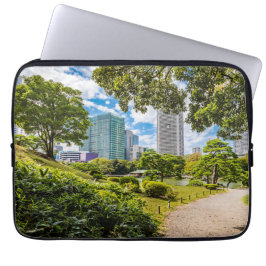 Een wandeling door Hama Rikyu tuinen, Tokio Laptop Sleeve