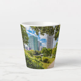 Een wandeling door Hama Rikyu tuinen, Tokio Latte Mok