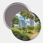 Een wandeling door Hama Rikyu tuinen, Tokio Magneet (Voorkant / Achterkant)