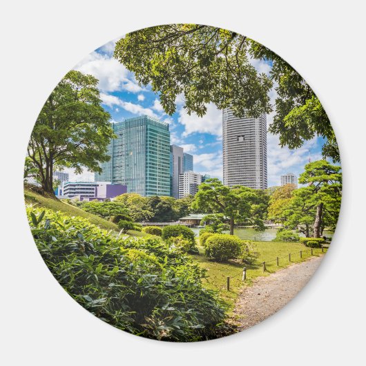 Een wandeling door Hama Rikyu tuinen, Tokio Magneet (Voorkant)