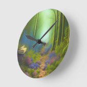 Een wandeling door het gekantelde hout ronde klok (Hoek)