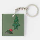 Een wandeling in de Bossen Acryl Sleutelhanger (Achterkant)