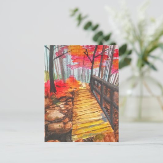 Een wandeling in de Bossen Briefkaart (Staand voorkant)