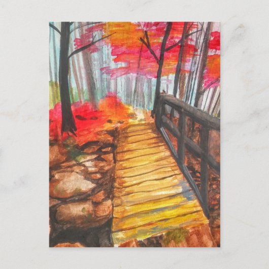 Een wandeling in de Bossen Briefkaart (Voorkant)