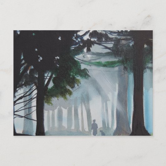een wandeling in de bossen briefkaart (Voorkant)