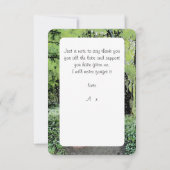 Een wandeling in de bossen Dank je wel kaart (Achterkant)