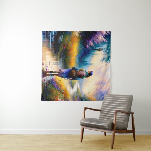 Een wandeling in de Bossen kunstwerk Wandkleed (In Situ (horizontaal))