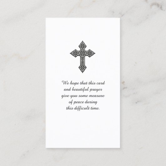 Een wandeling in de Lichte Serenity Prayer Kaart Visitekaartje (Achterkant)