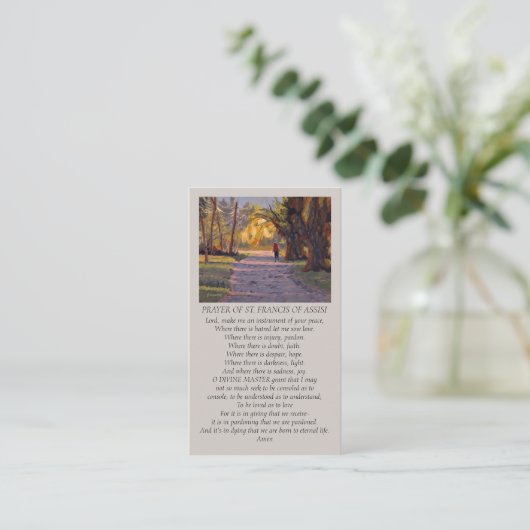 Een wandeling in de Lichte St. Francis Memorial Ka Visitekaartje (Staand voorkant)